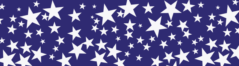 Bedruckte Bespannfolie / Bügelfolie in Sterne blau